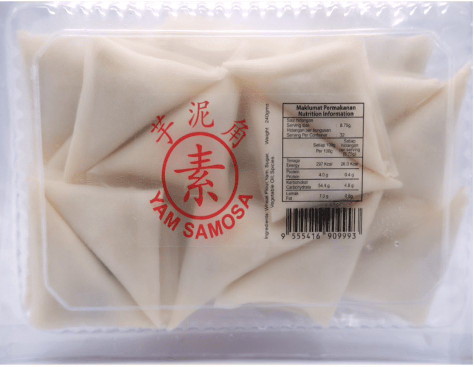 Yam Samosa 芋泥角280g (long Chai) – Tian Xin Su Shi Bao Dian