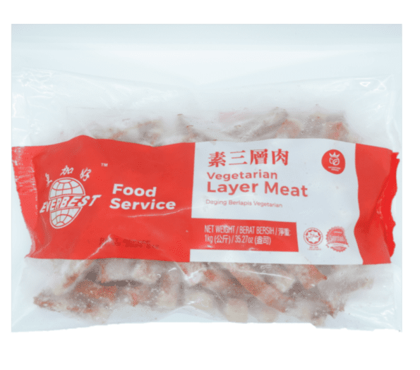 Vegetarian Layer Meat 素三层肉 1kg (EverBest)Halal – Tian Xin Su