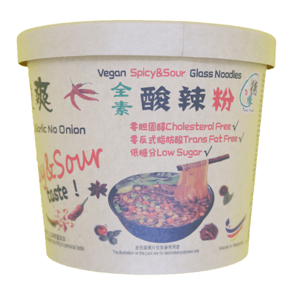 Vegan Spicy&Sour Glass Noodles 酸辣粉 133g (Teck Yuan)